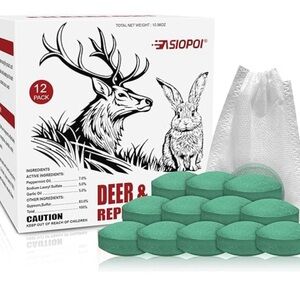 Deer Repellent Balls 12 Pack, Effective Deer Deterrent for Garden, Protect